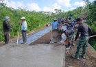 Hari Ke-20 TMMD Karangasem, Progres Jalan Rabat Beton Tembus 94,11 Persen
